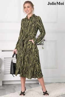 שמלת מידי של Jolie Moi דגם Shea מבד ויסקוזה בירוק (C56536) | ‏321 ₪