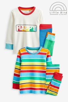 Little Bird by Jools Oliver Multi Happy Rainbow Pyjamas 2 Pack (C56616) | 46 € - 55 €