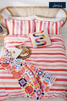 Joules Pink Lighthouse Stripe Duvet Cover and Pillowcase Set (C56619) | €136 - €245