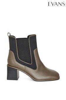 Evans Extra Wide Fit Benxo Ankle Brown Boots (C56670) | €32