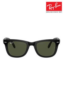 Rahmenfarbe: Schwarz und Grün - Ray-ban Faltbare Wayfarer-Sonnenbrille (C56795) | 242 €