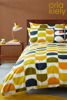 Orla Kiely Yellow Block Stem Duvet Cover And Pillowcase Set