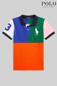 Polo Ralph Lauren Orange Colourblock Pony Logo Polo Shirt (C57271) | 101 € - 106 €