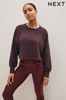 Berry Red Active Cropped Sweatshirt (C57336) | €15