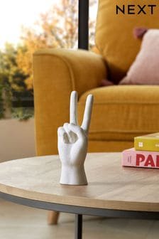 Cream Peace Hand Sculpture (C57403) | ₪ 39