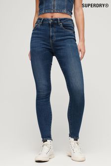 Blau - Superdry Vintage Skinny-Denim-Jeans mit hohem Bund (C57572) | 98 €