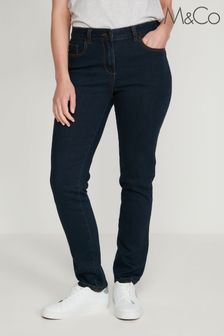 M&co - Basic blauwe jeans met rechte pijpen (C57619) | €33
