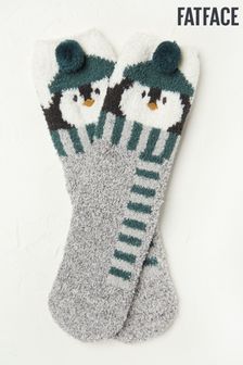 FatFace Green Fluffy Penguin Socks (C57683) | €16
