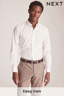 Кремовый - Рубашка с одним манжетом из легкой в уходе ткани (C57731) | €10