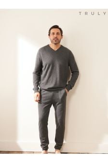 Truly Grey Cashmere Joggers (C57997) | LEI 955
