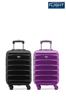 黑色和紫色 - Flight Knight Easyjet可放機艙頂55x35x20公分硬殼隨身手提行李箱2件裝 (C58009) | NT$4,200