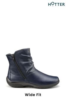 Blau - Hotter Whisper Wide Fit Zip-fastening Ankle Boots (C58382) | 152 €