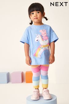  (C58395) | HK$140 - HK$175 花彩色系 - Peppa Pig T恤和內搭褲套裝 (3個月至7歲)