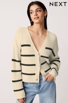米白色 - 條紋開襟毛衣 (C58409) | NT$1,300