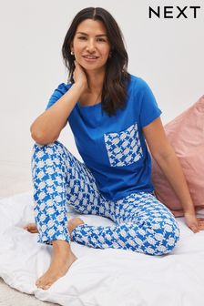 Kurzärmeliger Baumwoll-Pyjama (C58545) | 17 €