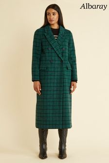 Albaray Green Check Coat (C58580) | 168 €