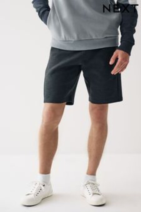 Gris antracita - Pantalones cortos de punto con bolsillos con cremallera (C58977) | 25 €
