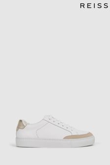 Reiss Gold Ashley Low Top Leather Trainers (C59081) | 1,056 SAR