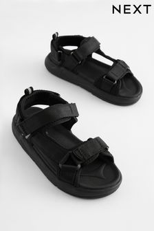 Black Strap Touch Fastening Trekker Sandals (C59269) | €22 - €25