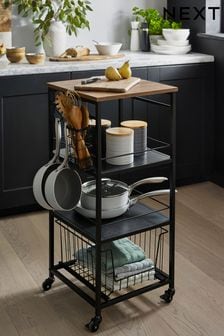 Black Bronx Kitchen Storage Trolley (C59382) | $257