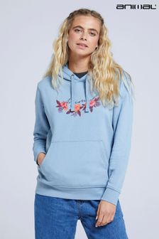 Animal Damen Maya Kapuzensweatshirt aus Bio-Baumwolle, Blau (C59484) | 67 €