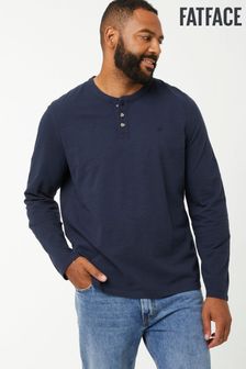 FatFace Blue Long Sleeve Slub Henley T-Shirt (C59570) | €40