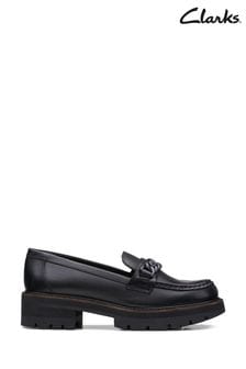 Clarks Black Leather Orianna Edge Loafer Shoes (C59671) | €56