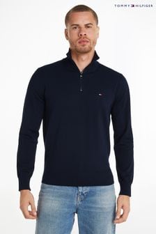 Tommy Hilfiger Blue 1985 Zip Mock Sweater (C59722) | kr1,688