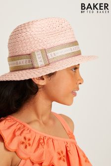 Baker By Ted Baker Girls Pink Straw Hat (C59786) | ￥3,590