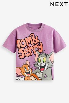 Tom and Jerry Purple Short Sleeve License T-Shirt (3mths-8yrs) (C59820) | €8 - €10