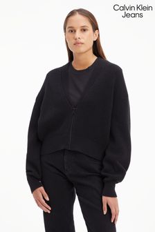 Calvin Klein Jeans Chunky Zipped Black Cardigan (C59869) | €79