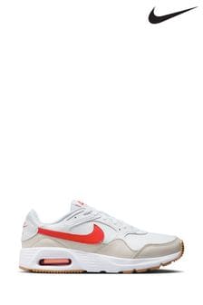 Nike White Red Air Max SC Trainers (C5J816) | €91