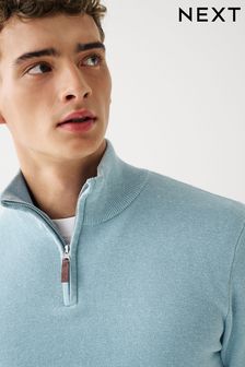 天空藍 - Next棉質優質拉鍊領套衫 (C60023) | NT$1,450