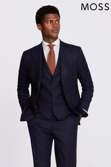 MOSS x Barberis Tailored Fit Blue Suit (C60040) | $547