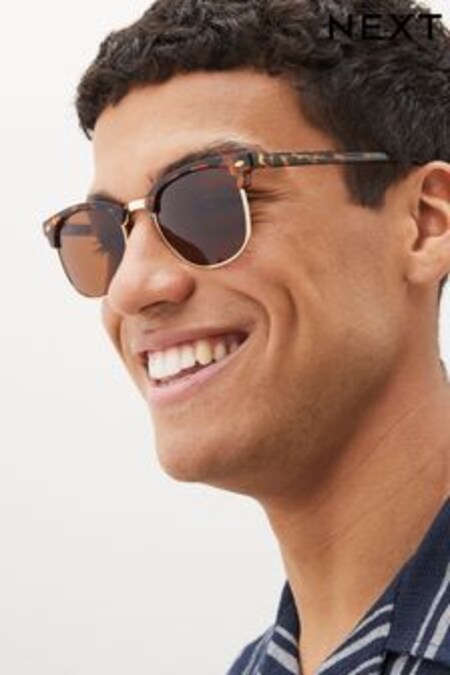Marrón carey - Gafas de sol polarizadas estilo retro (C60123) | 16 €