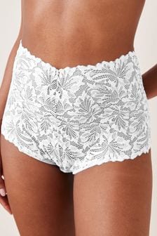 White High Rise Comfort Lace Knickers (C60182) | LEI 76