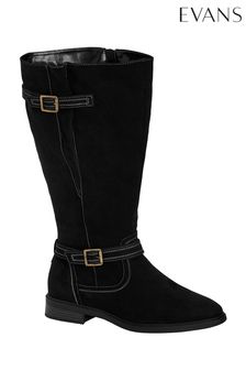 Evans Extra Wide Fit Marcy Long Black Boots (C60223) | €39
