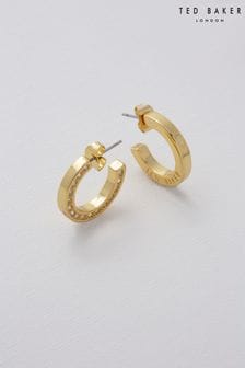 Ted Baker Gold Tone SENATTA: Crystal Hoop Earrings (C60488) | AED239