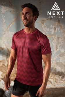 Rot/Hexagon - Active Gym And Training T-Shirt (C60629) | 23 €