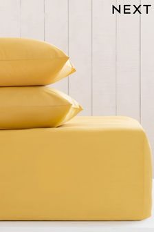 Yellow Cotton Rich Extra Deep Fitted Sheet