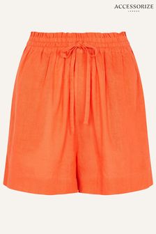 Accessorize Shorts mit Lenzing™ Ecovero™ und Bindegürtel, Orange (C60927) | 25 €