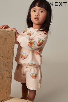 Pink Hearts Sweater and Shorts Set (3mths-7yrs) (C61104) | 13 € - 16 €