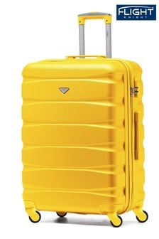Flight Knight Yellow Medium Hardcase Lightweight Check In Suitcase With 4 Wheels (C61307) | €77