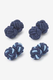 Navy Blue Knot Cufflinks (C61313) | €6