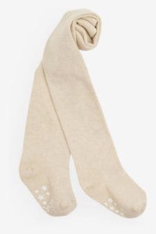 Бежевый - Однотонные хлопковые Колготки из ткани бебе Jojo Maman (C61346) | €16