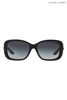 Ralph Lauren Black Oval Oversized Sunglasses (C61480) | 242 €