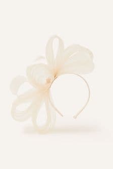 Accessorize Natural Sofia Crin Bow Sinamay Band Fascinator Hat (C61659) | €27