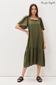 Phase Eight Green Claria Linen Summer Dress (C61717) | €60
