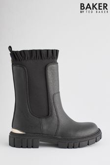Baker by Ted Baker	Girls Tall Frilled Boots (C61741) | DKK272 - DKK282