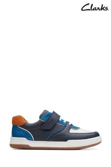 Clarks Blue Combi Fawn Craft O Shoes (C62284) | €30 - €31